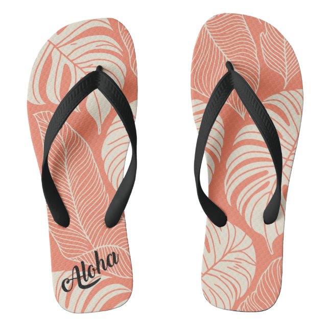 Aloha Print Slippers - Flip Flops (Fußbett)
