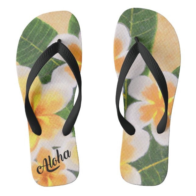Aloha Print Slippers - Flip Flops (Fußbett)