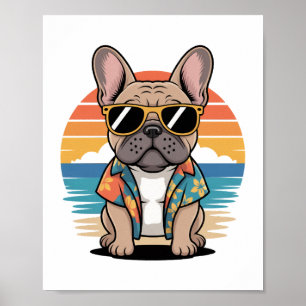 Aloha Pup – Coole French Bulldog Strand Vibes Poster