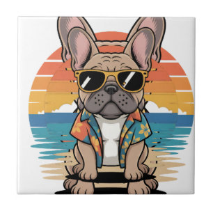 Aloha Pup Cooler Französischer Bulldogge Strand V Fliese