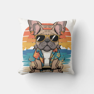 Aloha Pup  Cooler Französischer Bulldogge Strand V Kissen