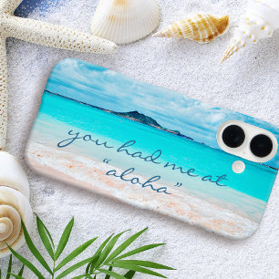 Aloha Quote Hawaii Türkis Ocean Sandy Beach iPhone 16 Hülle