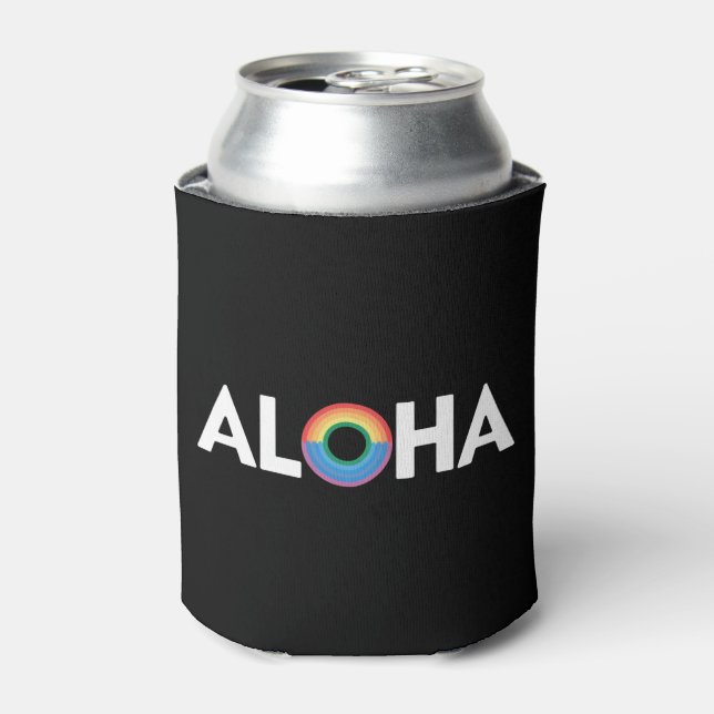 Aloha Rainbow Island Hawaii Pride LGBTQ Dosenkühler (Kanne Vorderseite)