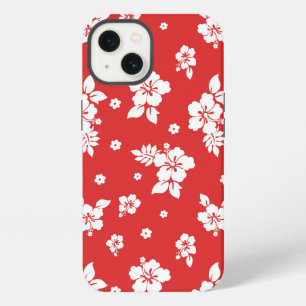 Aloha Red Classic Hawaiian Nahtloses Muster iPhone 13 Hülle
