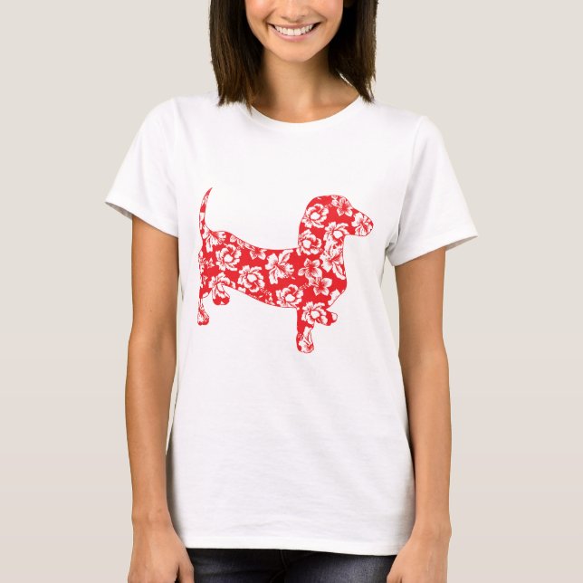 Aloha Red Dackeln T-Shirt (Vorderseite)