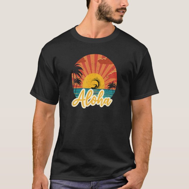Aloha Retro sunset aloha tee (Vorderseite)