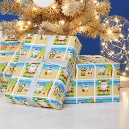 Aloha Santa Claus Wrapping Paper Geschenkpapier