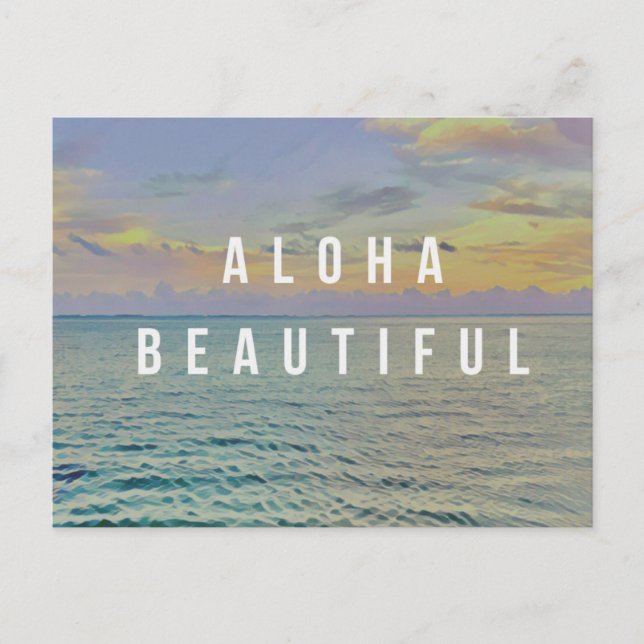Aloha Schöne Haena Meer Postkarte (Vorderseite)