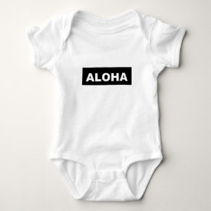 Aloha-Schwarz Baby Strampler