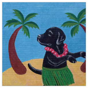 Aloha schwarzes Labrador Stoff