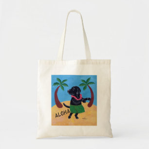 Aloha schwarzes Labrador Tragetasche