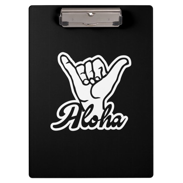 Aloha Shaka Hand, Hang Loose sign Klemmbrett (Vorderseite)