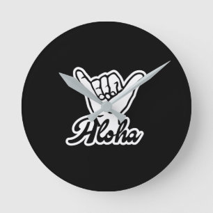 Aloha Shaka Hand, Hang Loose-Zeichen Runde Wanduhr