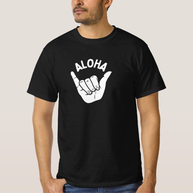 Aloha Shaka Sign Surf T-Shirt (Vorderseite)