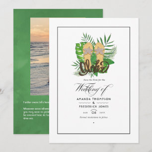 Aloha Sommer Strand Hochzeit Termin speichern Save The Date