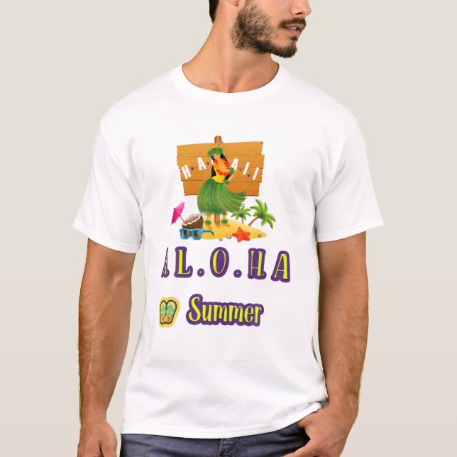 ALOHA SOMMER T-Shirt (Vorderseite)