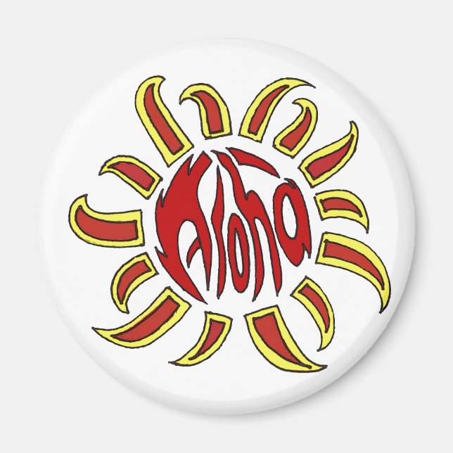 Aloha-Sonnenmagnet Magnet (Vorne)