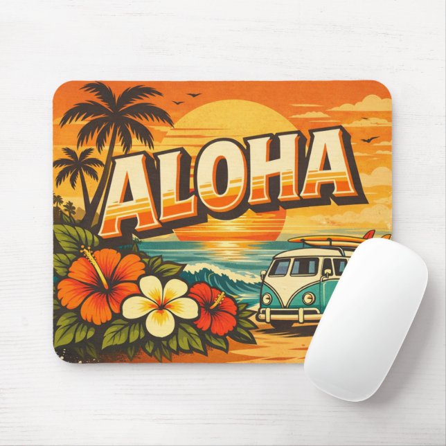 Aloha-Sonnenuntergang-Inselvibes Mousepad (Mit Mouse)