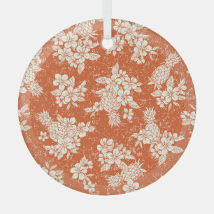 Aloha Spirit: Hibiskus-Ananas Harmonie. Ornament Aus Glas