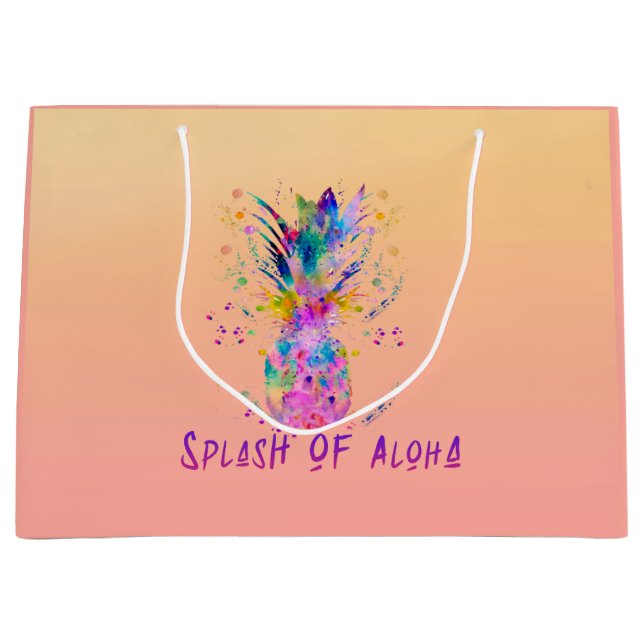 Aloha-Splash Große Geschenktüte (Vorderseite)