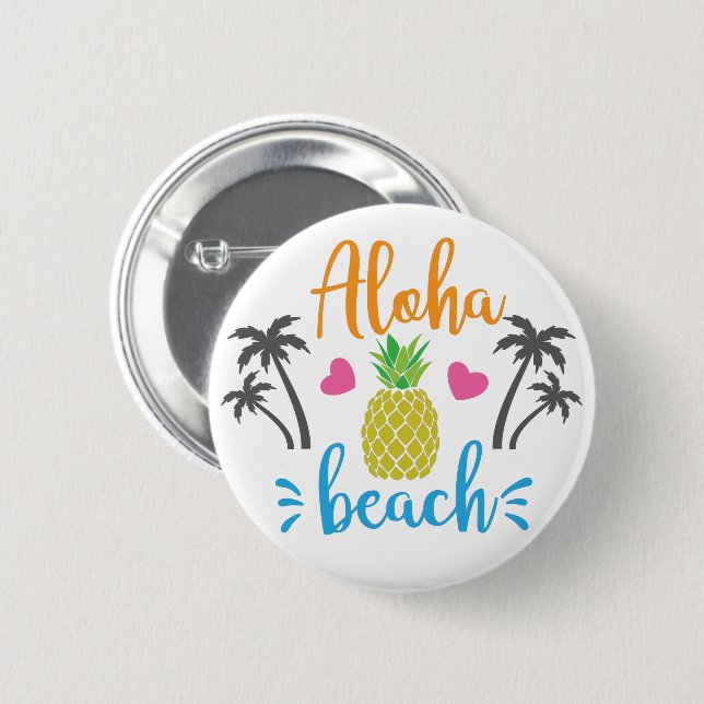 Aloha Strand Button (Vorne & Hinten)