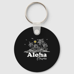 Aloha-Strand Hawaii Männer HI Frauen Vintage-Palme Schlüsselanhänger