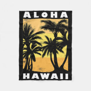 Aloha Strände Hawaii Palm Beach Urlaub Vintage S Fleecedecke