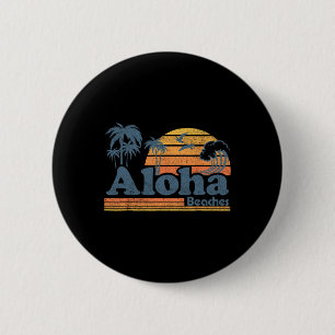 Aloha-Strände Hawaii Vintage-Strand Surfen Retro-H Button