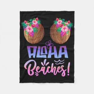 Aloha Strände Hawaiianischer Tropischer Kokosnuss Fleecedecke