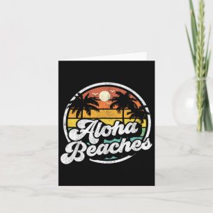 Aloha Strände Lustiger Retro-Strand 70er Jahre Vin Karte