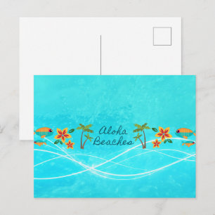 Aloha-Strände Postkarte