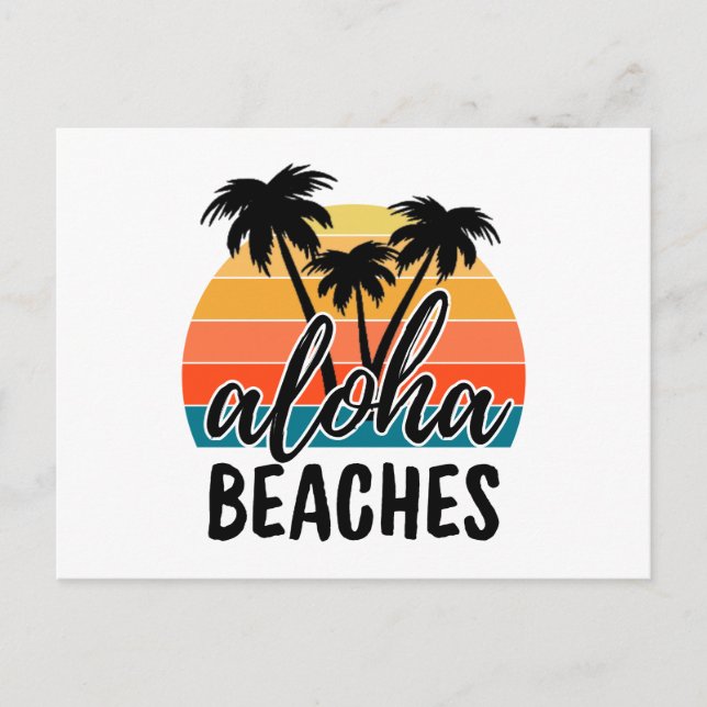 Aloha STRÄNDE Postkarte (Vorderseite)