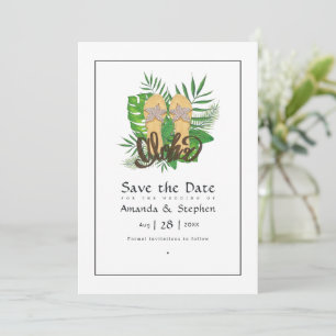 Aloha Summer Beach Wedding Save the Date