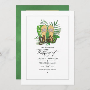 Aloha Summer Beach Wedding Save the Date