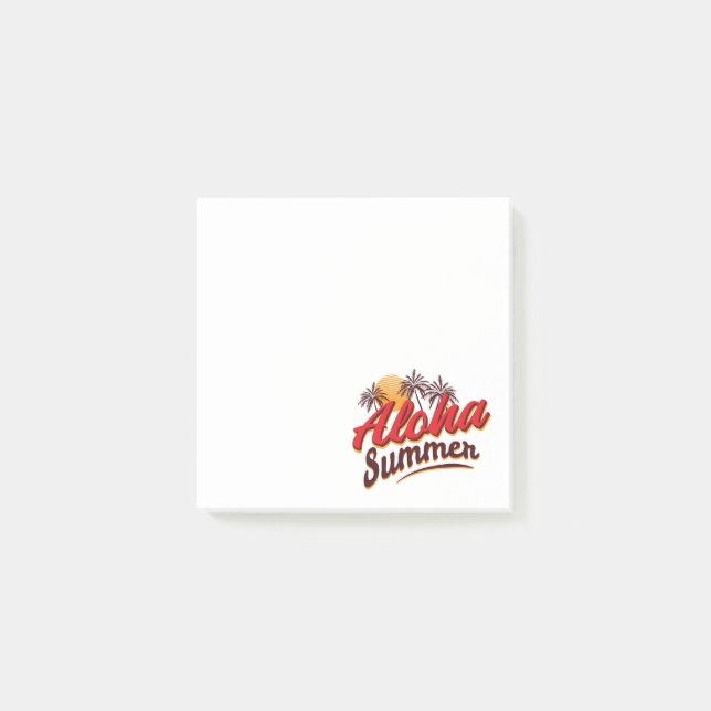 Aloha Summer Post-it Klebezettel (Vorderseite)