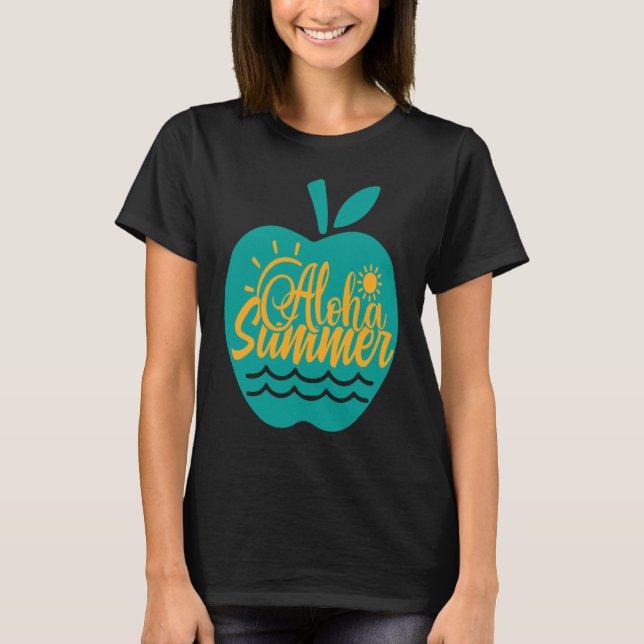 Aloha Summer Teacher T-Shirt (Vorderseite)