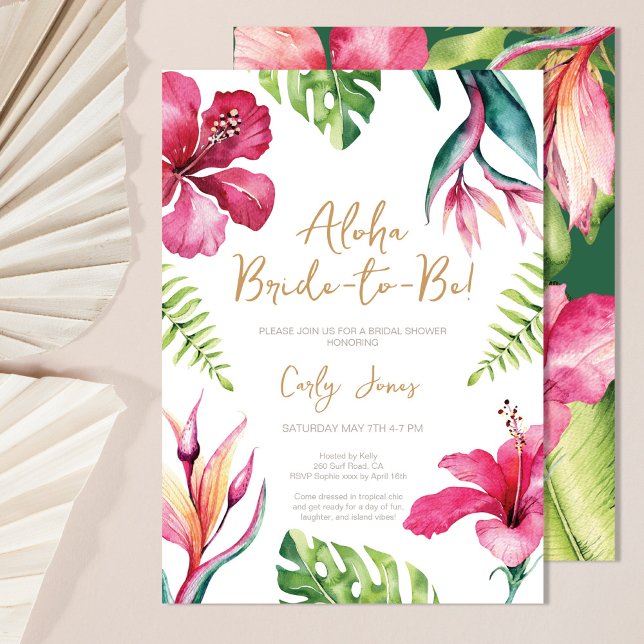 Aloha Summer Tropical Bridal Dusche Einladung (Von Creator hochgeladen)