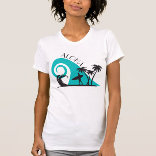 Aloha Surf und Palmen Bäume Moderne T-Shirt