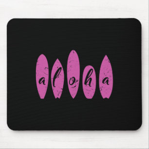 Aloha Surfen Strand Surfboard Frauen Mädchen Hawai Mousepad