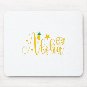 Aloha - Surfer- Palmen - Tropisch- Retro-Beach-Fun Mousepad