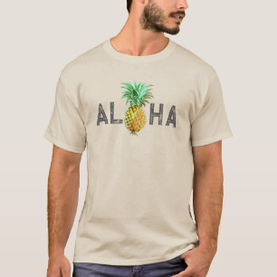 Aloha Text & Ananas Tropical Design Tank Top