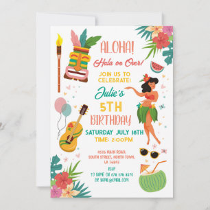 Aloha Tiki Party Geburtstags-Lai Aloha  Einladung