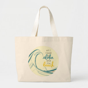 Aloha Tote Bag Alles, was ich brauche, ist Aloha u Jumbo Stoffbeutel
