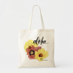 Aloha Tote Bag Hau Hibiskus Aloha (leere Rückseite Tragetasche
