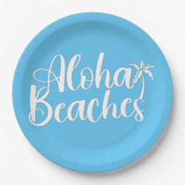 Aloha Tropical Beach Design Pappteller