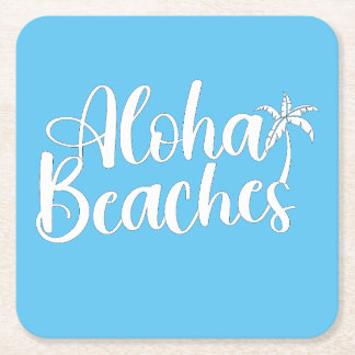 Aloha Tropical Beach Design Rechteckiger Pappuntersetzer