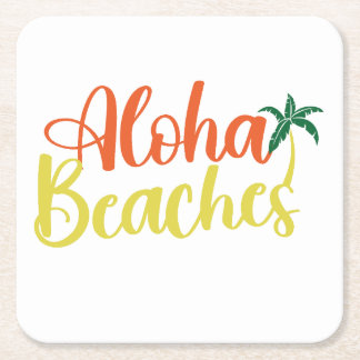 Aloha Tropical Beach Design Rechteckiger Pappuntersetzer