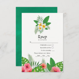 Aloha Tropical Blätter Beach Wedding UAWG RSVP Karte