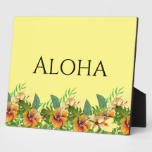 Aloha Tropical Blume Tabletop Art