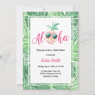Aloha Tropical Bridal Dusche Einladung Ananas